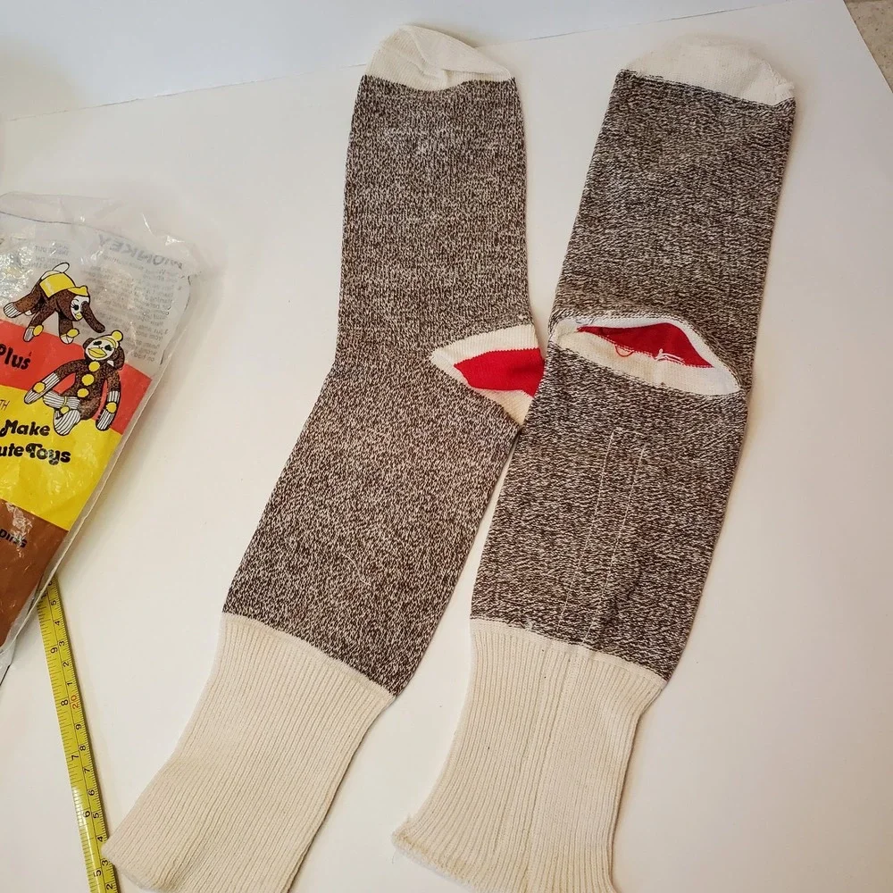 Vintage Mid Calf Length Two‎ In One Wonder Sox Make Cute Toys with Socks